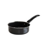 The Earth Store EcoLuxe Medium Saucepan for Tea Milk and Chai Pan 1200 ML Capacity 16cm, Black