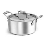 SignoraWare Artista Triply Stewpot Stainless Steel Induction Compatible Triply 26cm, Capacity 6700ml, Silver