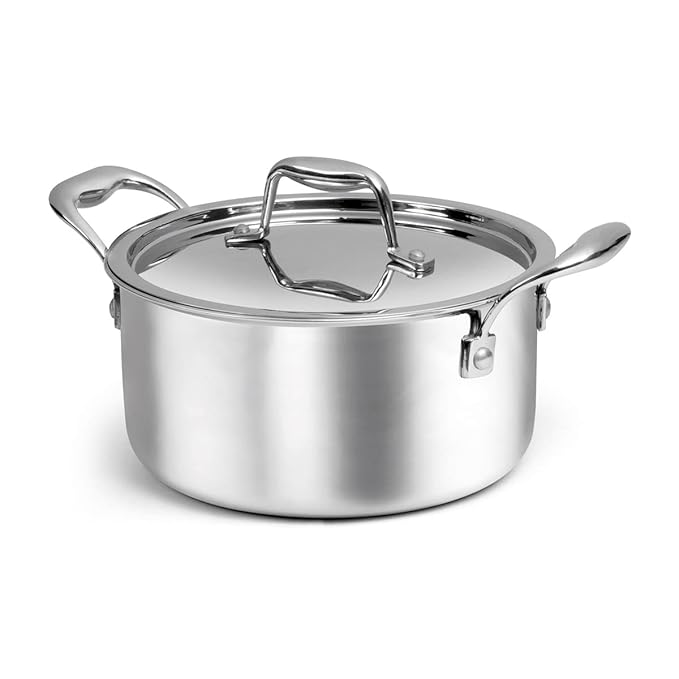 SignoraWare Artista Triply Stewpot Stainless Steel Induction Compatible Triply 26cm, Capacity 6700ml, Silver