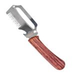 Multi-Functional Stainless Steel Vegetable Peeler with Wooden Handle