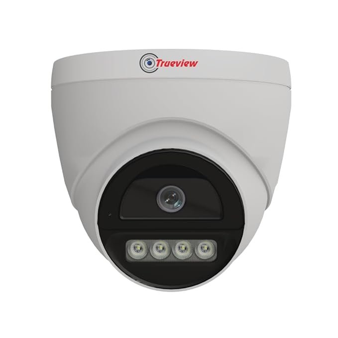 Trueview 2MP Dual Light HD Dome Wired CCTV Camera with Built in Mic | Works with DVR (TVI/AHD/CVI/CVBS) | All Time Color Vision, 3.6mm Lens, 20M IR, 15M White LED | H.265 Compression