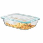 SignoraWare Lock ‘N’ Store Borosilicate Glass Rectangle Container (1.4 Ltr | Clear)
