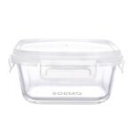 Amazon Brand – Solimo Borosilicate Glass Containers (800 ml Each) (Clear)