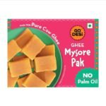 GO DESi – Mysore Pak | Made with Desi Ghee | Indian Mithai | Sweets Gift Pack | 180/150 grams