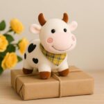 SCOOBA Super Soft 30cm Small White Color Cow Soft Toy – Polyfill Washable Cuddly