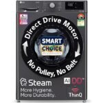 LG Smart Choice, 9 Kg, 5 Star and Wi-Fi Fully-Automatic Front Load Washing Machine (FHP1209Z5M, Middle Black)