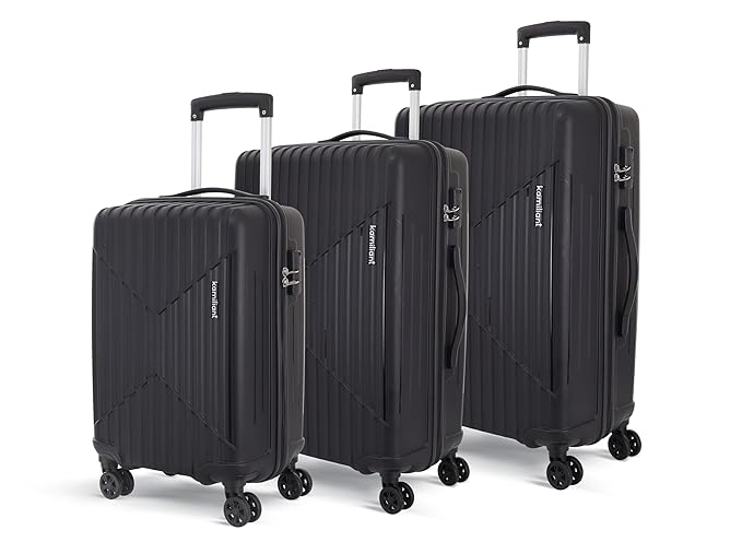KAMILIANT by American Tourister Savvy|Trolley Bag Set of 3 (55+70+80 cms) Black
