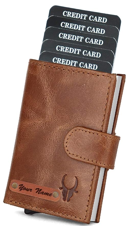 WildHorn Customizable Leather Wallet for Gifting (Tan Crunch)