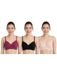 Amazon Brand – Symbol Women Cotton Stretch Padded Wire Free Medium Coverage T-Shirt Bra