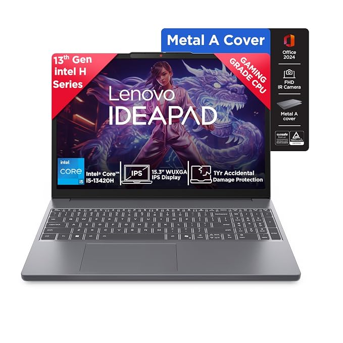 Lenovo IdeaPad Slim 3 13th Gen Intel Core i5 13420H 15.3 inch WUXGA IPS Laptop (16GB RAM/512GB SSD/ 83K101JEIN