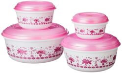 Aristo Supreme Plastic Storage Container Set Of 4, Color May Vary (Capacity – 350-650 – 1300-2500 ml)