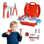 Toyshine DIY Plastic Portable Tool Set Toy with Briefcase, 19 Accessories, Multicolor