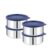 ATTRO Prime Stainless Steel Single Wall Storage Containers Airtight 400ml -Blue-Set Of 4