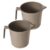 Kuber Industries Plastic Lightweight, Unbreakable Bathroom Mug 1.5 Litre (Light Brown, Pack of 2)