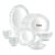 Treo by Milton Opalware Aurelia Murel Dinner Set of 27 | Serving for 6